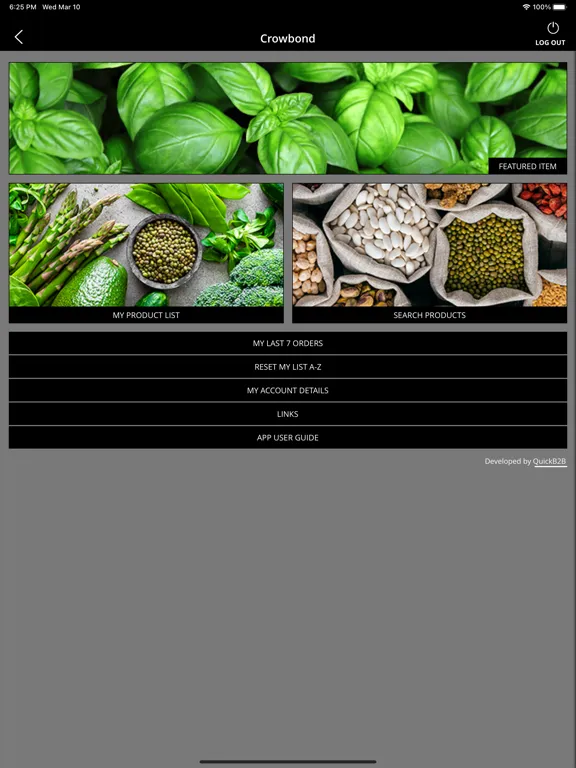 Скриншоты Crowbond Foodservice iPad 