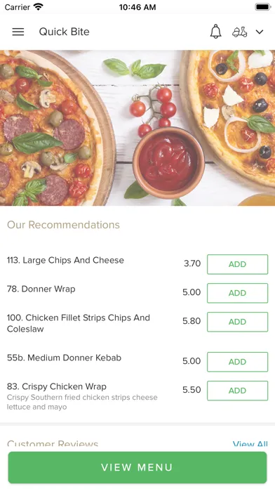 Tangkapan skrin Quick Bite Hull.