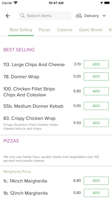 Tangkapan skrin Quick Bite Hull.