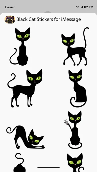 Скриншоты Black Cat Sticker for iMessage