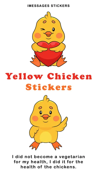 Capturas de tela do Yellow Chicken Sticker