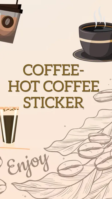 Coffee-Hot Coffee Stickers Screenshots