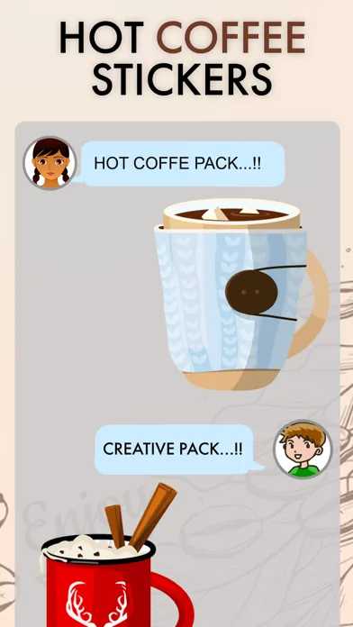 Coffee-Hot Coffee Stickers Screenshots
