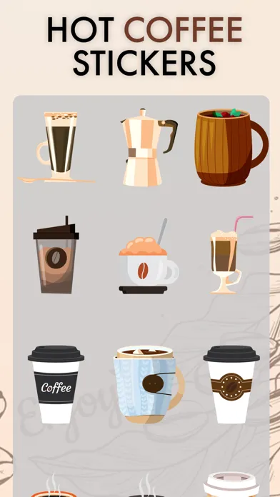 Coffee-Hot Coffee Stickers Screenshots
