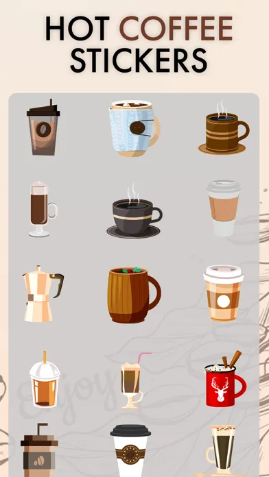 Coffee-Hot Coffee Stickers Screenshots