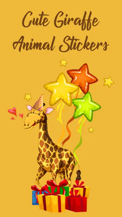 Zrzuty ekranu Cute Giraffe Animal Stickers!
