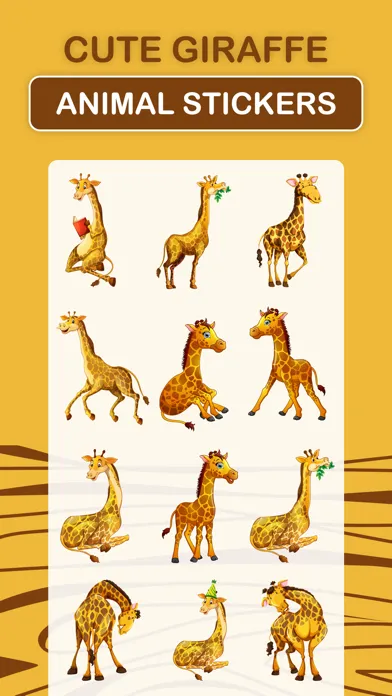 Zrzuty ekranu Cute Giraffe Animal Stickers!