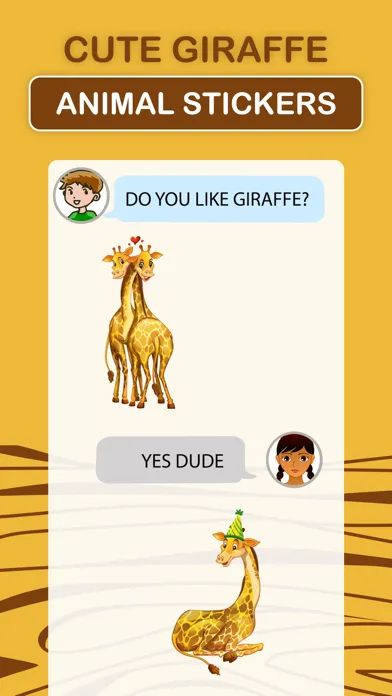 Zrzuty ekranu Cute Giraffe Animal Stickers!