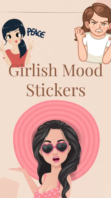 Girlish Mood Stickers স্ক্রিনশট