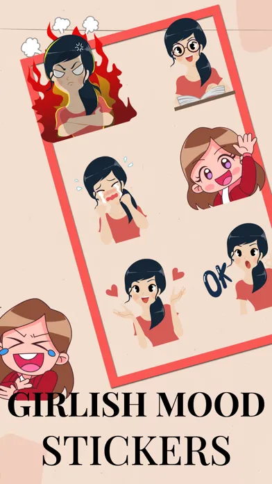 Girlish Mood Stickers স্ক্রিনশট