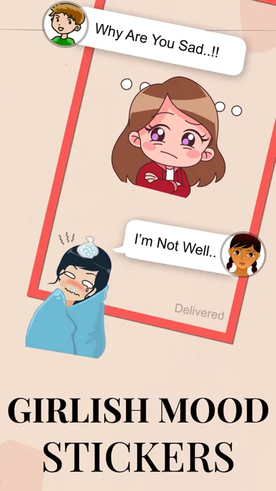 Girlish Mood Stickers স্ক্রিনশট