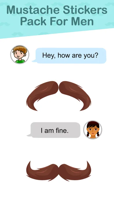 صور Mustache Stickers Pack For Men