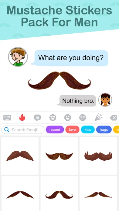 صور Mustache Stickers Pack For Men