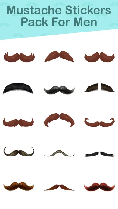 صور Mustache Stickers Pack For Men
