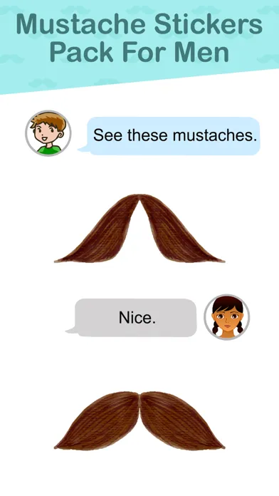 صور Mustache Stickers Pack For Men