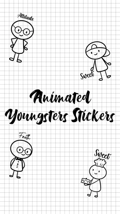 Скриншоты Animated Youngsters Stickers