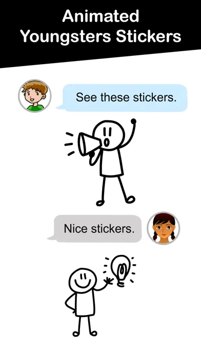Скриншоты Animated Youngsters Stickers