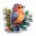 Watercolor Birds Art Stickers