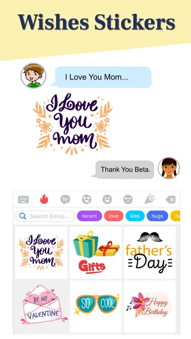 ภาพหน้าจอของ Wishes Stickers for iMessage