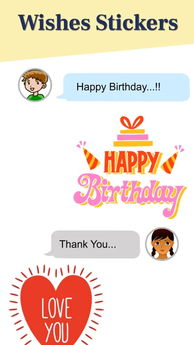 ภาพหน้าจอของ Wishes Stickers for iMessage