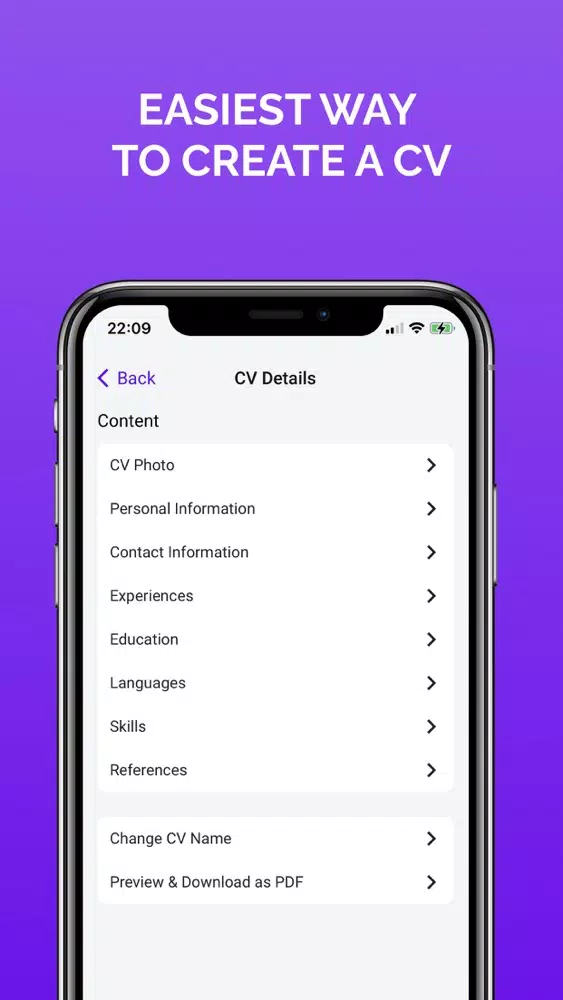 Quick CV - Resume Builder应用截图