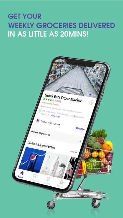 Captures d'écran de Quick Eats - Food & Groceries