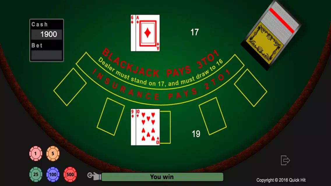 Quick Hit Blackjack应用截图