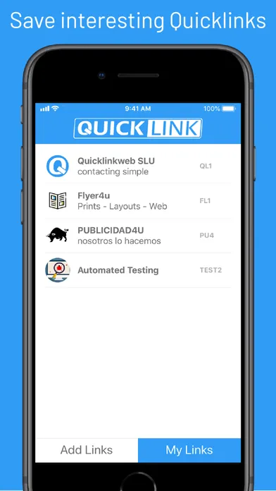 Quicklink App スクリーンショット