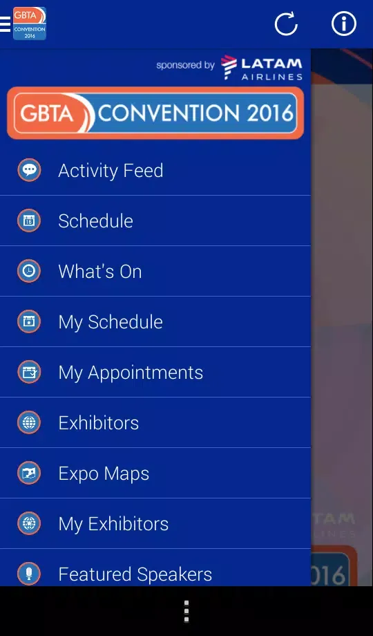 Capturas de pantalla de GBTA Convention 2016 App