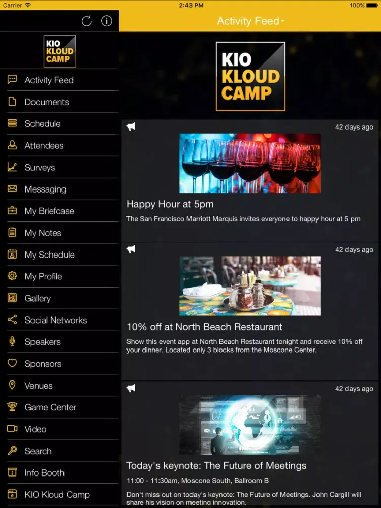 KIO Kloud Camp iPad  स्क्रीनशॉट