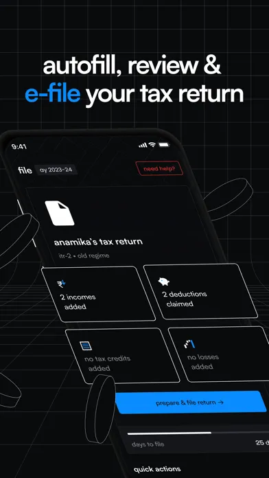 Tangkapan skrin glyde - save, pay, file taxes