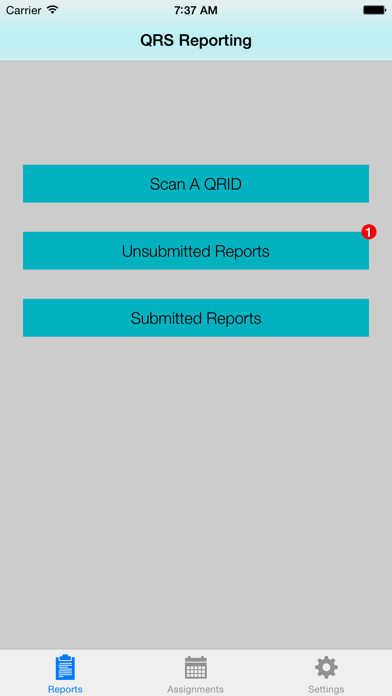 Ảnh chụp màn hình của QRS Reporting
