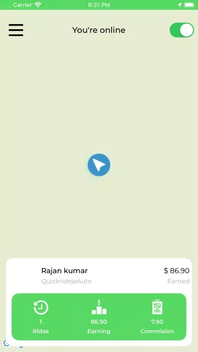 Zrzuty ekranu QuickRideJA Driver