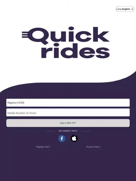 QuickRides Trip App iPad 应用截图