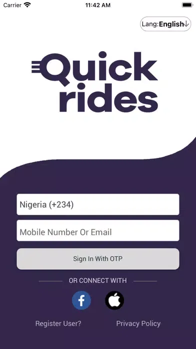QuickRides Trip App应用截图
