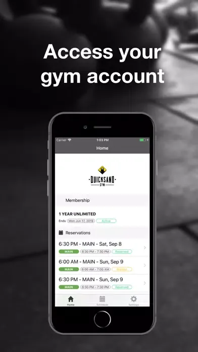 Ảnh chụp màn hình của QuickSand Gym