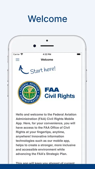 FAA Civil Rights سکرین شاٹس
