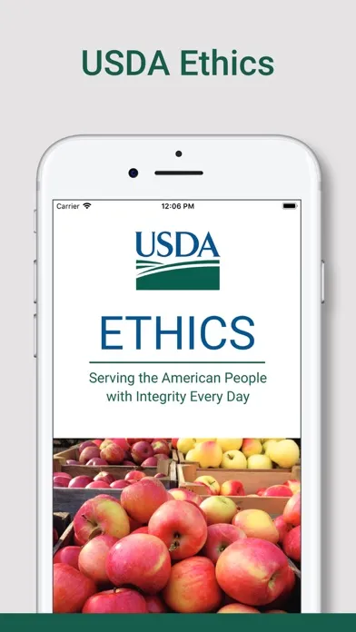 USDA Ethics 스크린샷