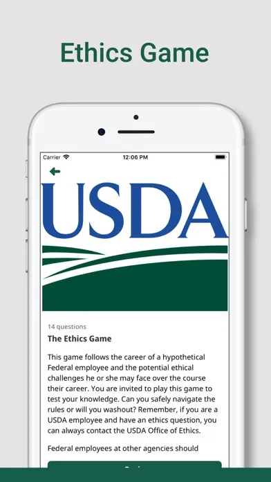 USDA Ethics 스크린샷