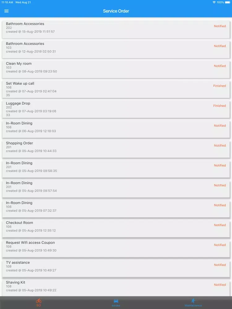 Скриншоты QuickServ Staff iPad 