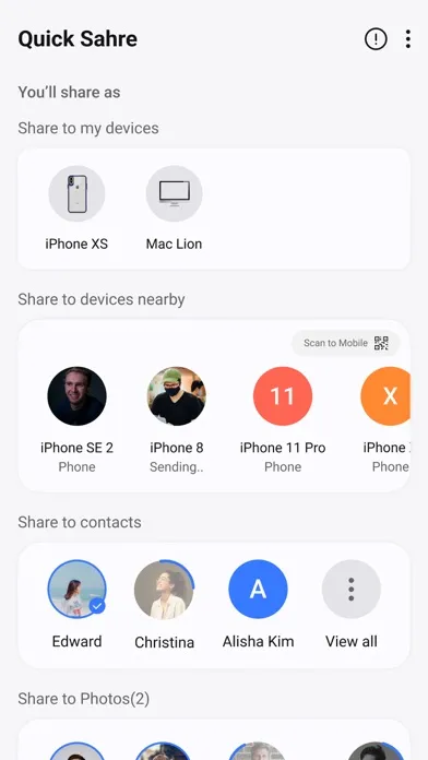 Quick File share Screenshots