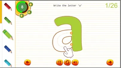 Santa Claus abc Small Alphabets Tracing Learning Screenshots