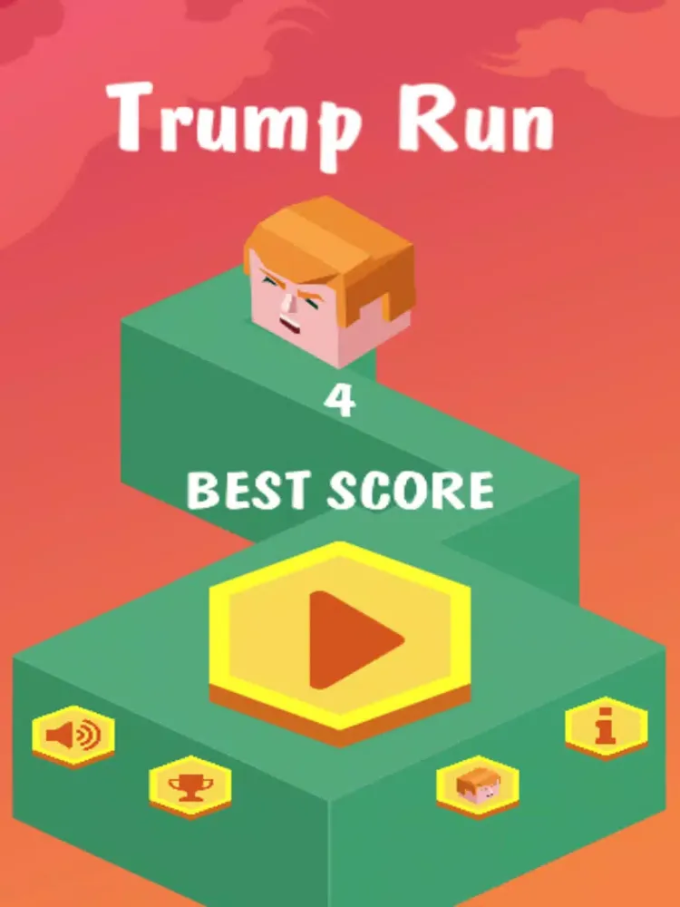 Tangkapan layar Trump and The Gang Coming Run Challenge iPad 