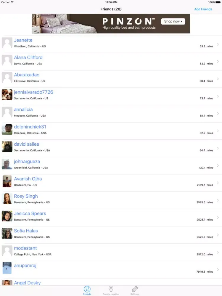 Zrzuty ekranu local hangout video text chat iPad 