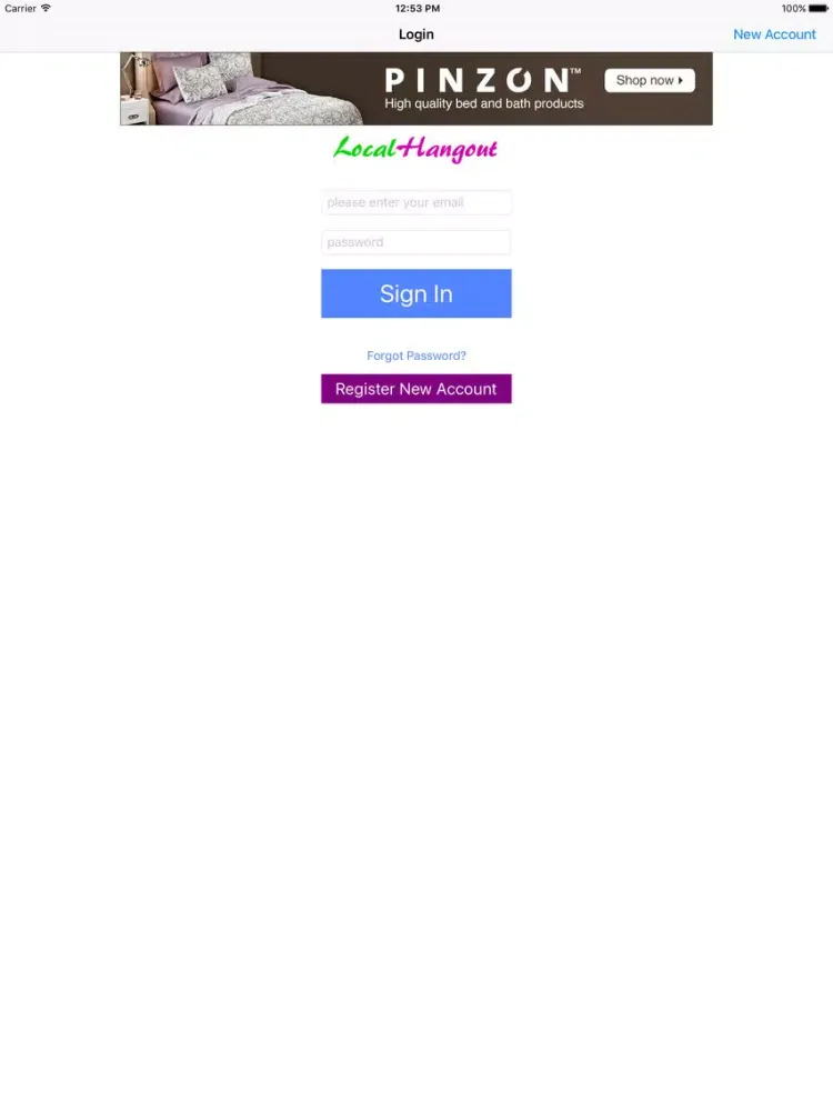 Zrzuty ekranu local hangout video text chat iPad 