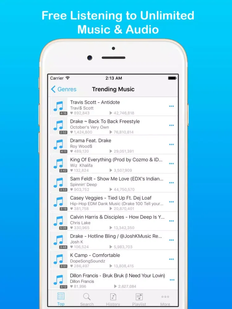 Soundify Player - MP3 Music & Audio Tracks Streaming and Playlist Manager iPad Screenshots