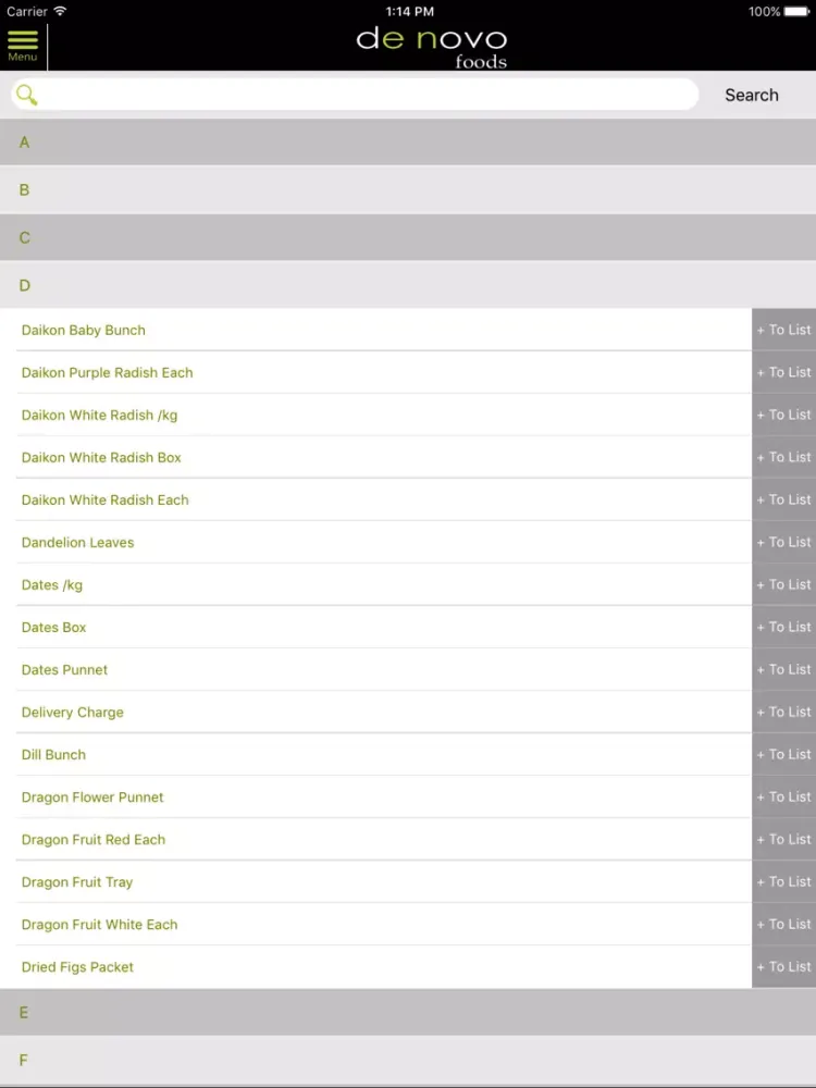 صور de novo foods iPad 