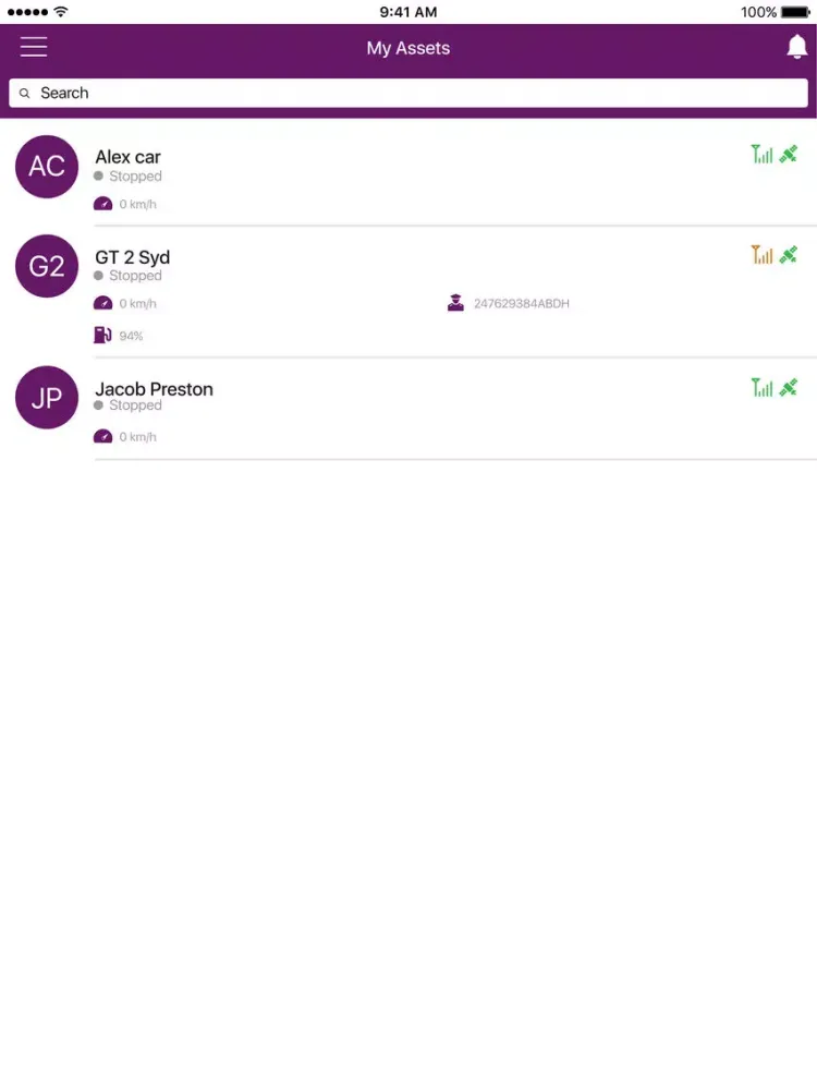 Zrzuty ekranu Qtrak iPad 