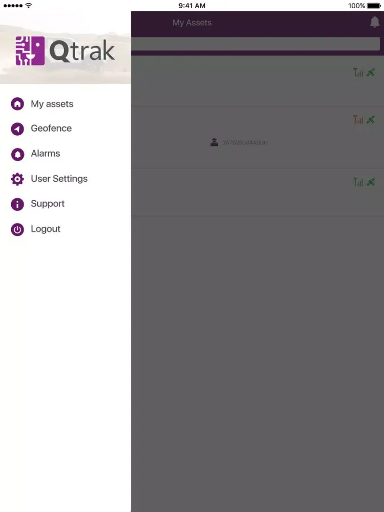 Zrzuty ekranu Qtrak iPad 