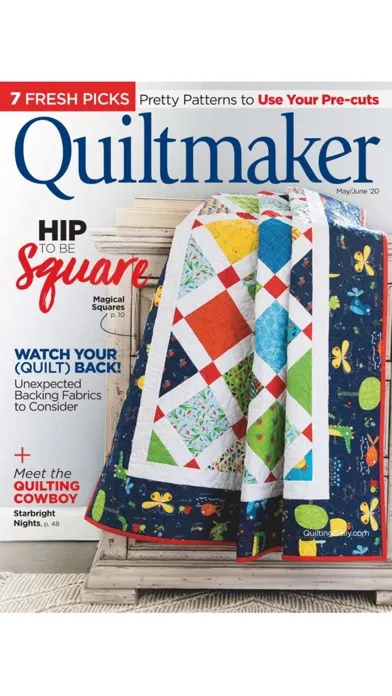 Tangkapan skrin Quiltmaker Magazine